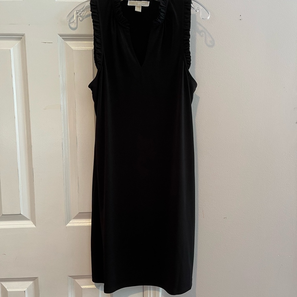 Michael Kors Black Ruffle Sleeve Mini Dress